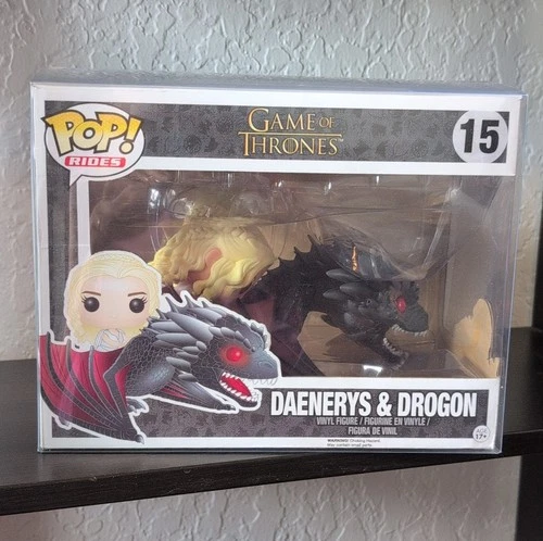 Funko Pop! Vinyl Game of Thrones Daenerys & Drogon #15 Figure. + Pop Potector