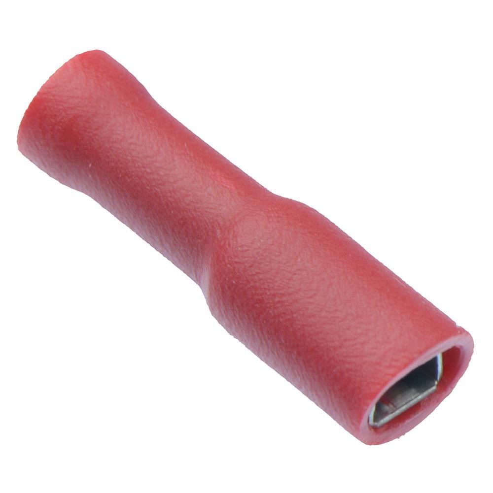 50 x Red 2.8mm Female Fully Insulated Crimp Spade Connector