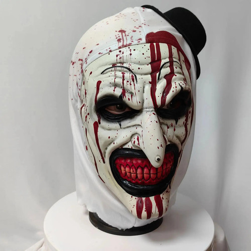 Scary Terrifier 3 Cosplay Maske Halloween Kunst der Clown blutig Latex weich - Bild 13 von 24