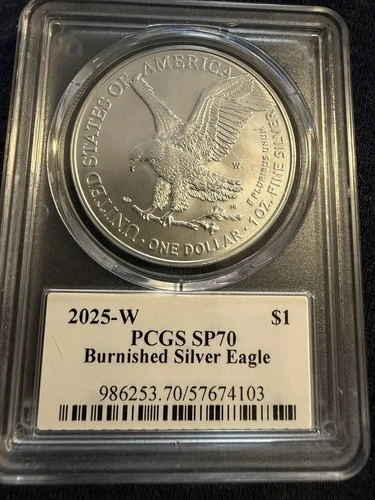 PCGS Ultra 2025-W SP70 Burnished American Silver Eagle 🇺🇸