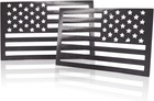 American Flag Magnet Decal, 2 Pack 6.1 x 3.7 Inch for Cars/Trucks (Black)