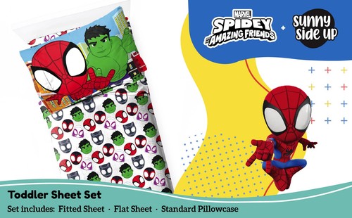 Spidey & His Amazing Friends Toddler Sheet Set - 3 Piece Toddler Bedding Set ... - Picture 2 of 6