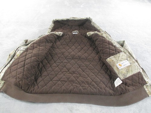 Carhartt Realtree Camo Jacket Youth M 10-12 Hooded Canvas Quilted Zip VTG GUC - Picture 11 of 13