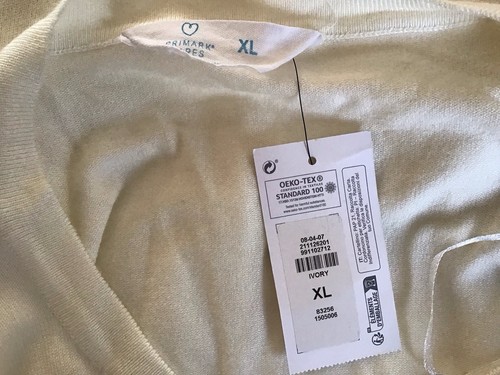 PRIMARK Light Cream Full Button Cardigan U.K. XL (18-20) BNWTS - Picture 5 of 5