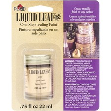 Plaid:Craft 6110 Liquid Leaf One-Step Leafing Paint .75oz-Classic Gold 2Pk 