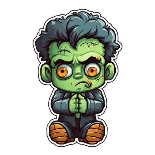 Frankenstein Chibi Scary Horror Vinyl Sticker Self Adhesive Decal Various Sizes