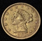 1850 $2.50 Liberty Head Quarter Eagle Gold Coin - High Grade - Sharp Details