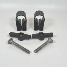 (2) Yakima Snap Around Mighty Mounts Clips Round Bar SNAR / Hex Key Nuts / Bolts