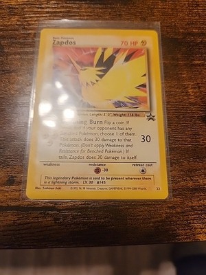 Zapdos - WOTC Black Star Promo 23 - Factory SEALED - ILLUSTRATOR ERROR