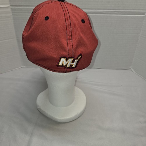 Adidas NBA Miami Heat White Logo Fitted Hat Stretch Fit L/XL Euc - Picture 4 of 6