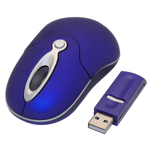 2pcs Mini Wireless Mouse with USB Receiver for Laptop PC Computer, Blue - Picture 3 of 4
