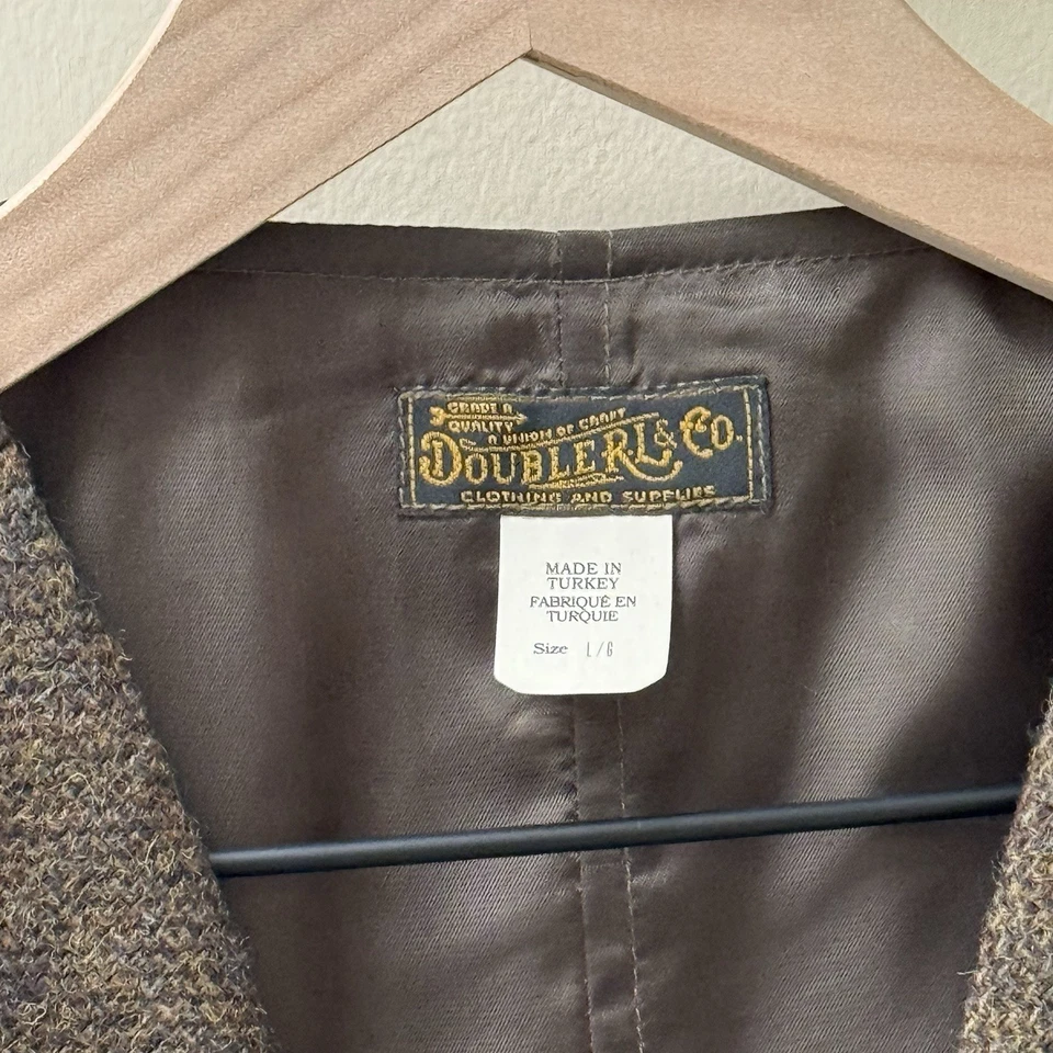 Double RL RRL - Wool Tweed notch-lapel Vest Brown - Image 2 of 4