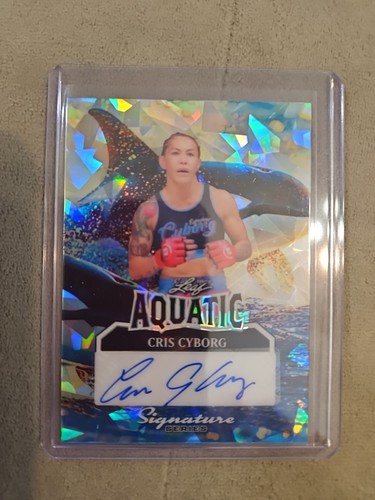 2025 LEAF SIGNATURE SERIES AQUATIC KILLER WHALE SP AUTO 1/1 CRIS CYBORG UFC ICON - Picture 7 of 24