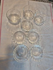 Vintage Fire King Pyrex Set of  Scalloped Rim 5 oz Custard Cups #422 462 463