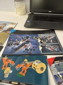 LOT OF 9 ORIGINAL LEGO STAR WARS INSTRUCTION BOOKLETS 7140 7180 8001 8002 9748