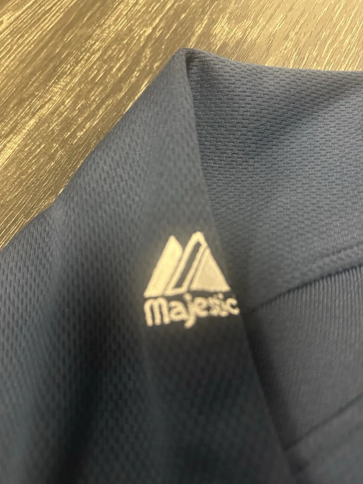 Pullover De Colección Tampa Bay Rays Para Hombres L Azul MLB Béisbol Base Térmica Majestuoso Foto 4 de 4