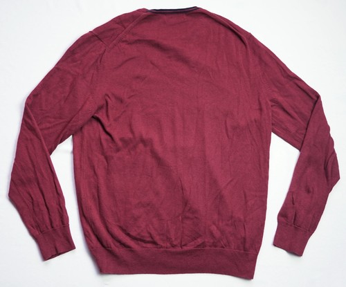 Fred Perry Merino Wool Cotton Jumper mens Sweater Pullover top size XL red K3201 - Picture 3 of 8