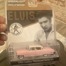 Elvis Presley 1955 Pink Cadillac Fleetwood Greenlight Hollywood Series 1:64