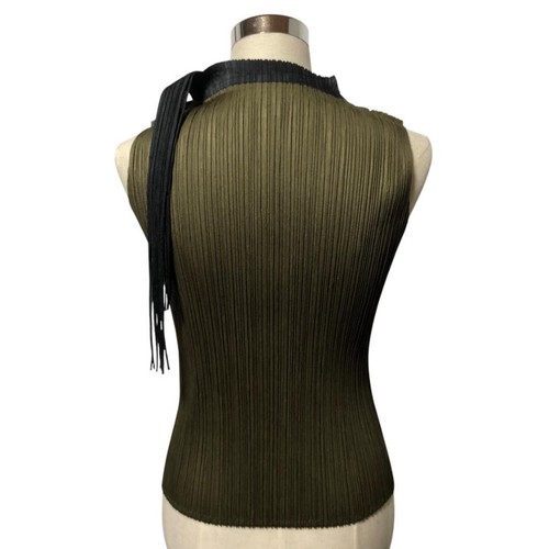 PLEATS PLEASE ISSEY MIYAKE collo alto frange top 3 usato - Foto 4 di 13