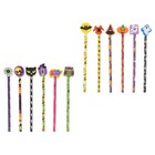 12 Pcs Halloween Themed Wooden Pencils With Erasers For Painting Writing
