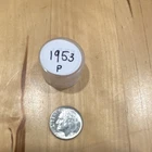 A Uncirculated 1953 P Nicely toned silver 50 coin Roosevelt Dime 10C Coin Roll -