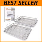 Extra Large Air Fryer Basket 18.7"x12.8" - 2 Pack