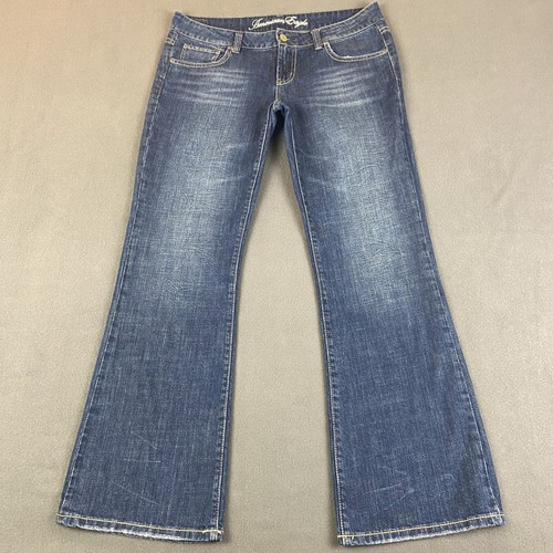 American Eagle Jeans Womens 12 Regular Blue Favorite Boyfriend Bootcut - Picture 1 of 13