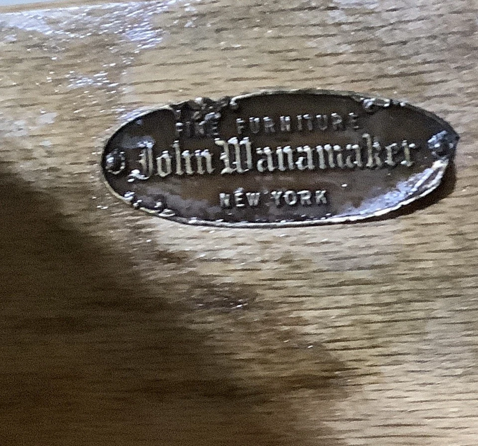 Antiguo escritorio desplegable de caoba para John Wanamaker Nueva York Foto 2 de 4