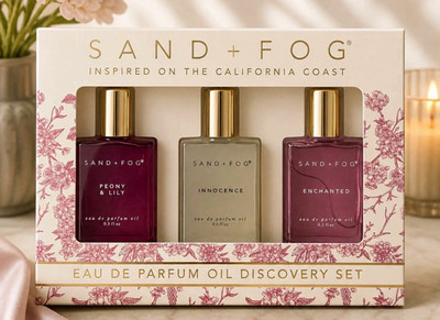 SAND+FOG Eau de Parfum Oil Discovery Set 3pc 0.5 fl oz Peony & Lily
