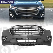 Complete Front Bumper Grille with Fog lights Fits 2018 - 2021 Chevrolet Traverse