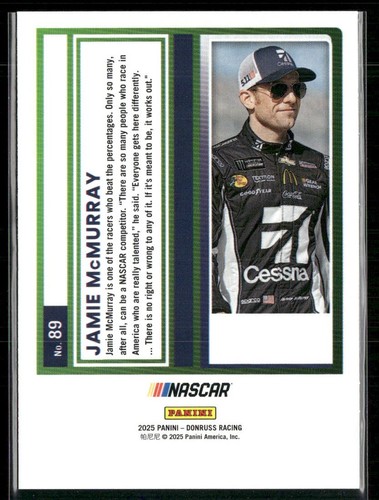 Jamie McMurray 2025 Donruss Nascar #89 - Imagen 2 de 2