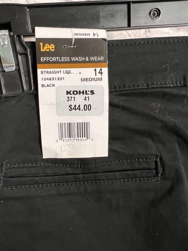 *NWT* Lee Effortless Wash & Wear Relaxed Fit Straight Leg Pants size 14 - Picture 10 of 11