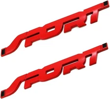 2Pack Metal Car Sport Sticker,3D Premium Car Side Fender Rear Trunk Emblem Logo