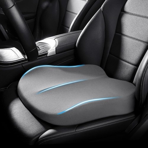 Adult Car Booster Seat Cushion, Driver Height Boost 16x16x4in, Gray