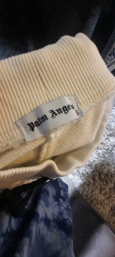 palm angels cream kill the bear sweatpants joggers size s fuzzy logo - Picture 9 of 9
