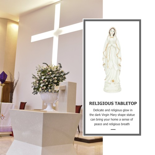 Catholic Figures for Desk Sculptures Home Decor Small Virgin Mary Statue - Picture 9 of 12