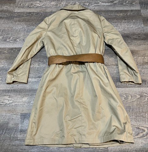 CORTEFIEL FEMINI Women’s Belted Khaki Trenchcoat Size 8 Lined Made In Spain  - Picture 7 of 7