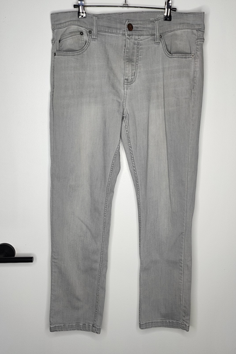 Pantalones de mezclilla informales elásticos calce ajustado gris talla 33x29 Mugsy Johnnys FLX3NLG - Imagen 2 de 7