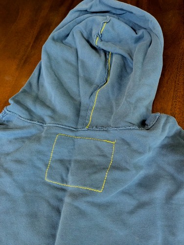 Vintage Y2K American Eagle Hoodie Mens XXL Blue Sweatshirt Distressed Streetwear - Picture 11 of 12