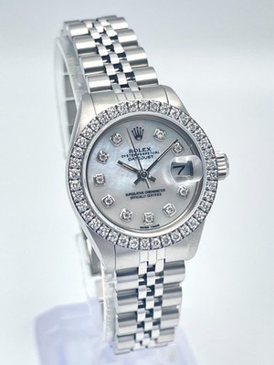 Rolex Datejust 26mm 6917 Mother of Pearl Diamond Dial Diamond Bezel Jubilee Box