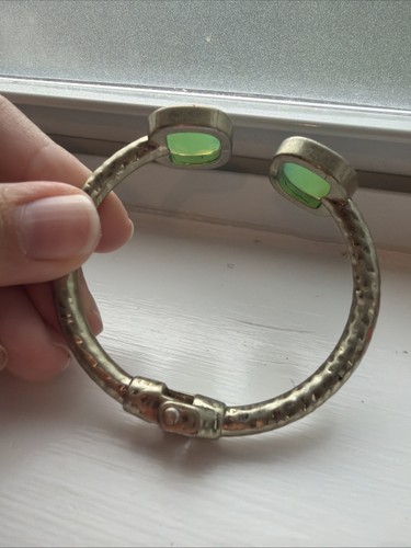 Blue Green Stone Silver Tone Bracelet - Picture 4 of 7