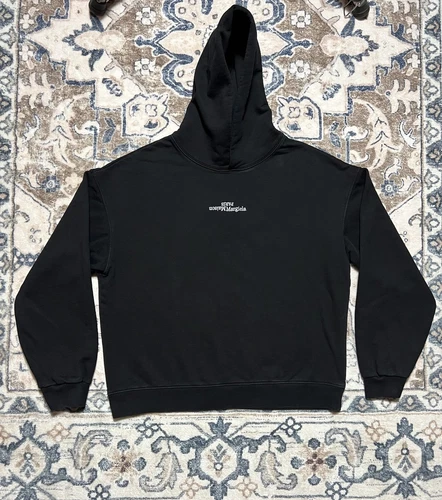 Felpa con cappuccio pullover Maison Margiela logo invertito nero taglia 46