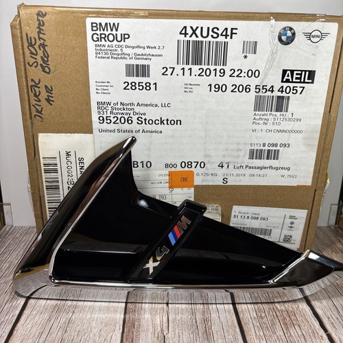NEW BMW X4 F98 LEFT SIDE PANEL AIR DUCT TRIM 51138098093 ORIGINAL - Bild 1 von 8
