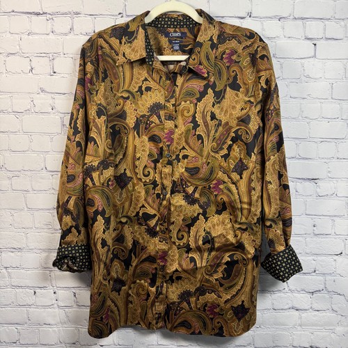 Chaps No Iron Paisley Button Down Shirt Size XXL - Picture 2 of 6