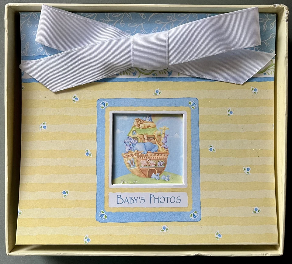 Nuevo en caja Libro de Lujo Baby Brag Arca de Noé Género Neutro C.R. Gibson 40 fotos Foto 3 de 4