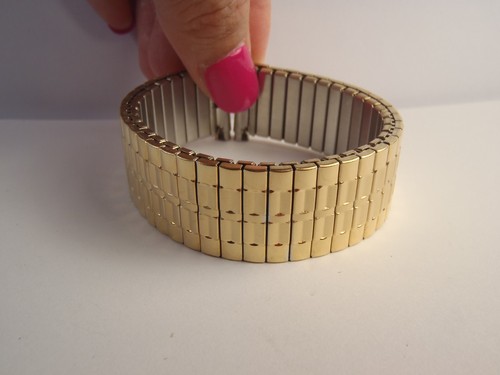 16/19mm NEW HADLEY ROMA EXPANSION Mens Curved Watch Band GOLD Micron LONG - Picture 2 of 21