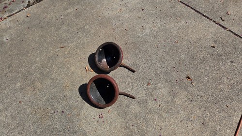 Ford Model T or A 1925-35 PAIR Head Lights Metal Parts AS IS - Picture 5 of 8