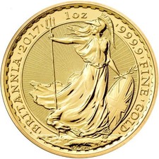 2017 1 oz British Gold Britannia Coin (BU) 4246.29 per troy oz