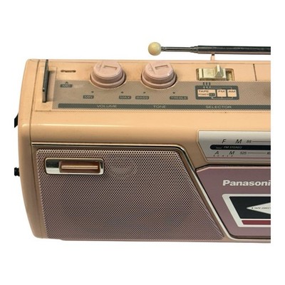Vintage PINK 1980's PANASONIC RX-FM14 Cassette AM/FM Radio w