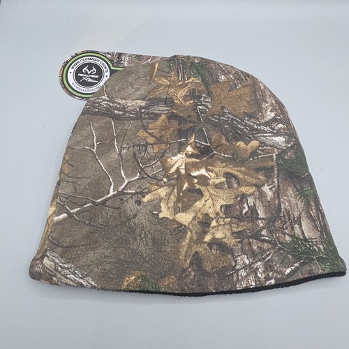 Realtree Xtra Camo Beanie Embroided Logo Eat Hunt Sleep Knit Lined New Tags - Picture 4 of 5